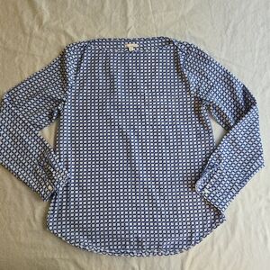 Gap Long Sleeve Tee Icy Frost White Pastel Blue